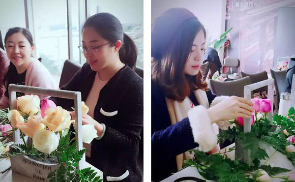 时代华商幸福女子学堂花艺课回顾：赴一场花的盛宴。