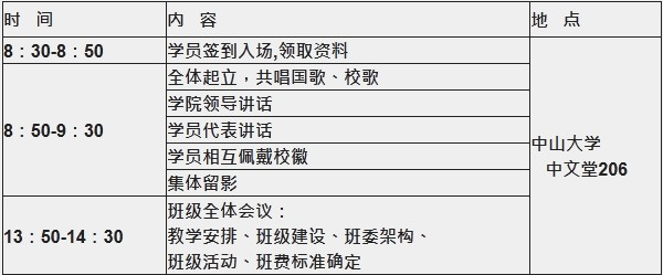 中山大学营销总监十七班即将开学